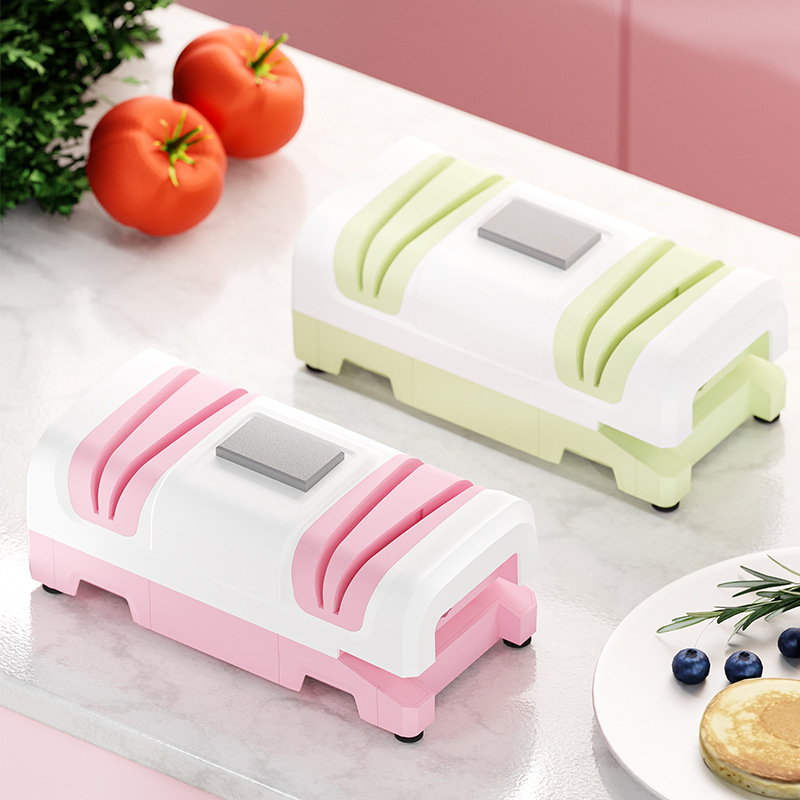 Afilador eléctrico multifuncional de cuchillos, afilado rápido y compacto para el hogar