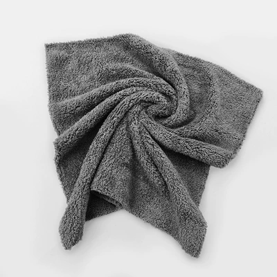 Car cleaning tools ultrasonic hot coral fleece - grey-4040cm-350gsm
