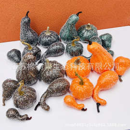 跨境新品 万圣节油画冰冻效果南瓜 商场店铺装饰装扮节庆用品