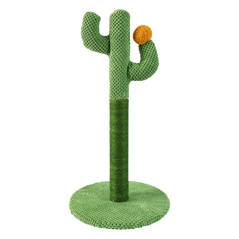 Rascador para gato con cactus, poste de sisal, marco de escalada y juguete para moler garras