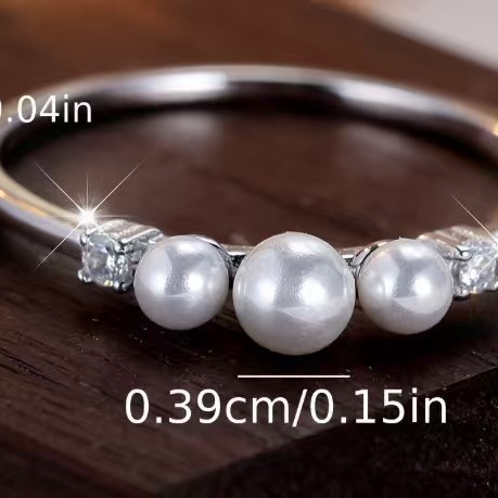 Timeless Natural Pearl Ring With Diamonds For Women Elegant Style_voghion.com