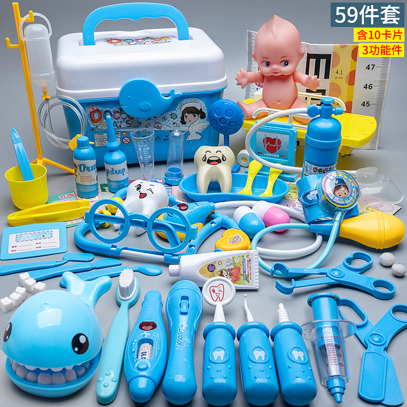 Médico DE LOS NIÑOS juguete traje chica simulación enfermera estetoscopio inyección jugar casa médica caja herramientas