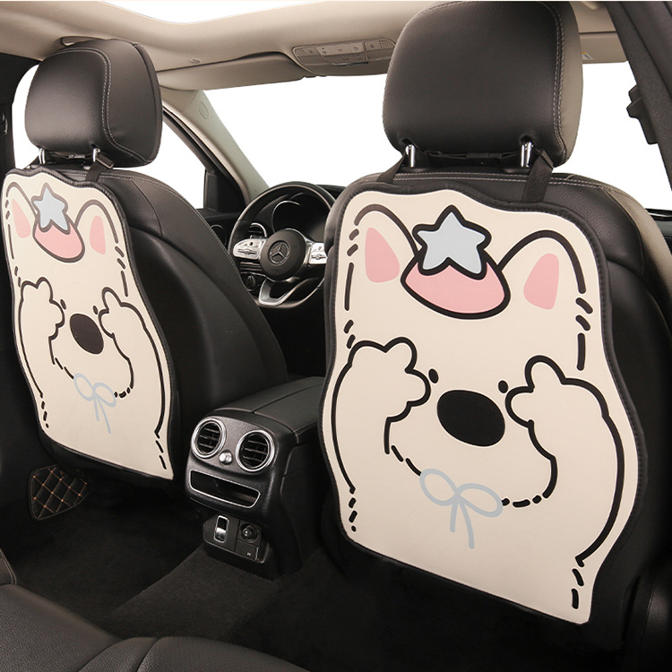 New Model Anti-Kick Pad for Car, Universal Rear Seat Anti-Kick Pad, Cute Cartoon Design for Girls, Car Interior Decoration Supplies, Seat Back Protector