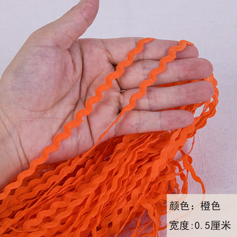 Cinta de polipropileno con diseño de ondas en forma de S, en stock, para accesorios de ropa hechos a mano, cinta marinera, encaje decorativo para cortinas de sofá.