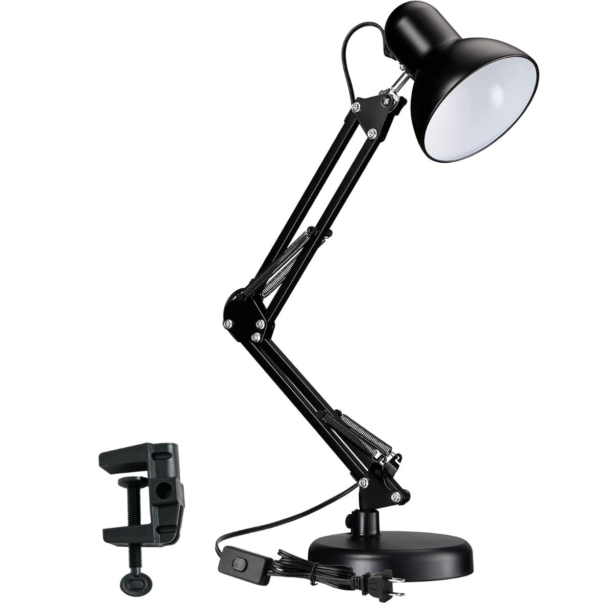 Feikis Cross-border Amazon Reading Iron Art Eye Eye Nail Head Mesita American Brazo Plegable Clip Lámpara de mesa