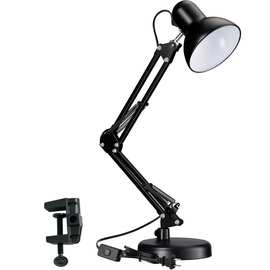 飞基斯跨境亚马逊阅读铁艺护眼美甲工作床头美式长臂折叠夹子台灯