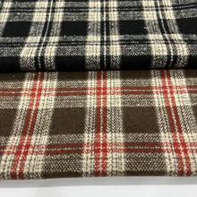 新款粗纺毛呢格子面料秋冬大衣外套裤子箱包鞋帽布料厂家现货供应