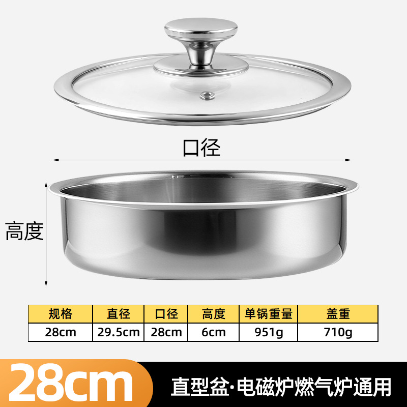 304 de acero inoxidable cuenca de sopa profunda de gran capacidad de cocina muebles de cocina profundizar y engrosar el conjunto multipropósito de platos al por mayor