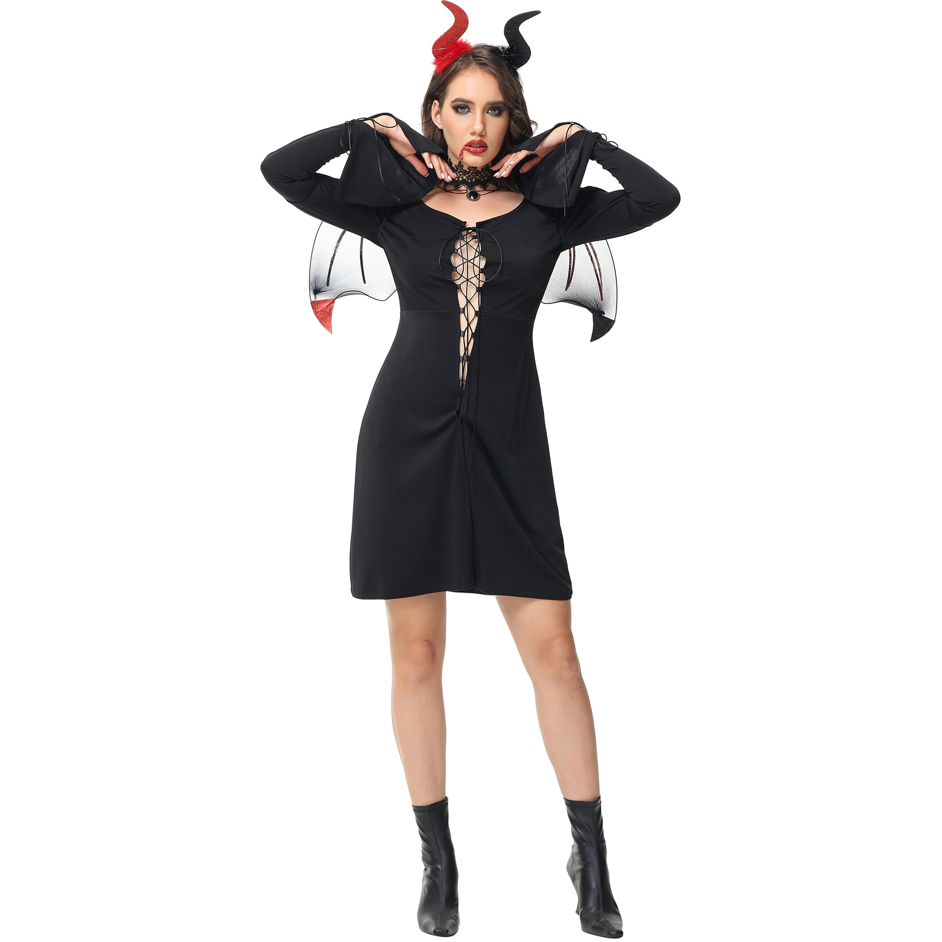 Disfraces de Halloween 2024 Disfraz de demonio malvado femenino M-XL Disfraz de Halloween