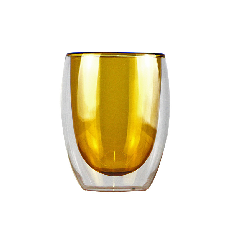 Creativa de doble capa taza de café resistente al calor de vidrio de leche transparente de agua taza de aislamiento térmico de doble capa de vidrio fabricante