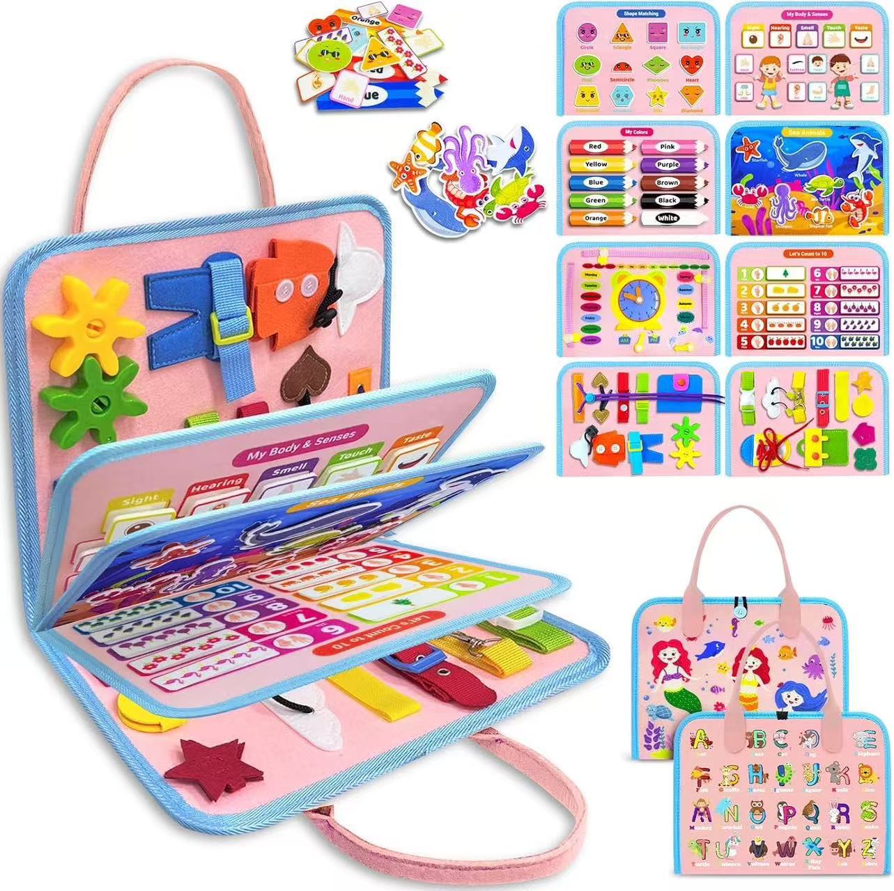 CE CPC認証フェルト学習板子供忙しい服板幼児DIY早教玩具フェルト忙しい板