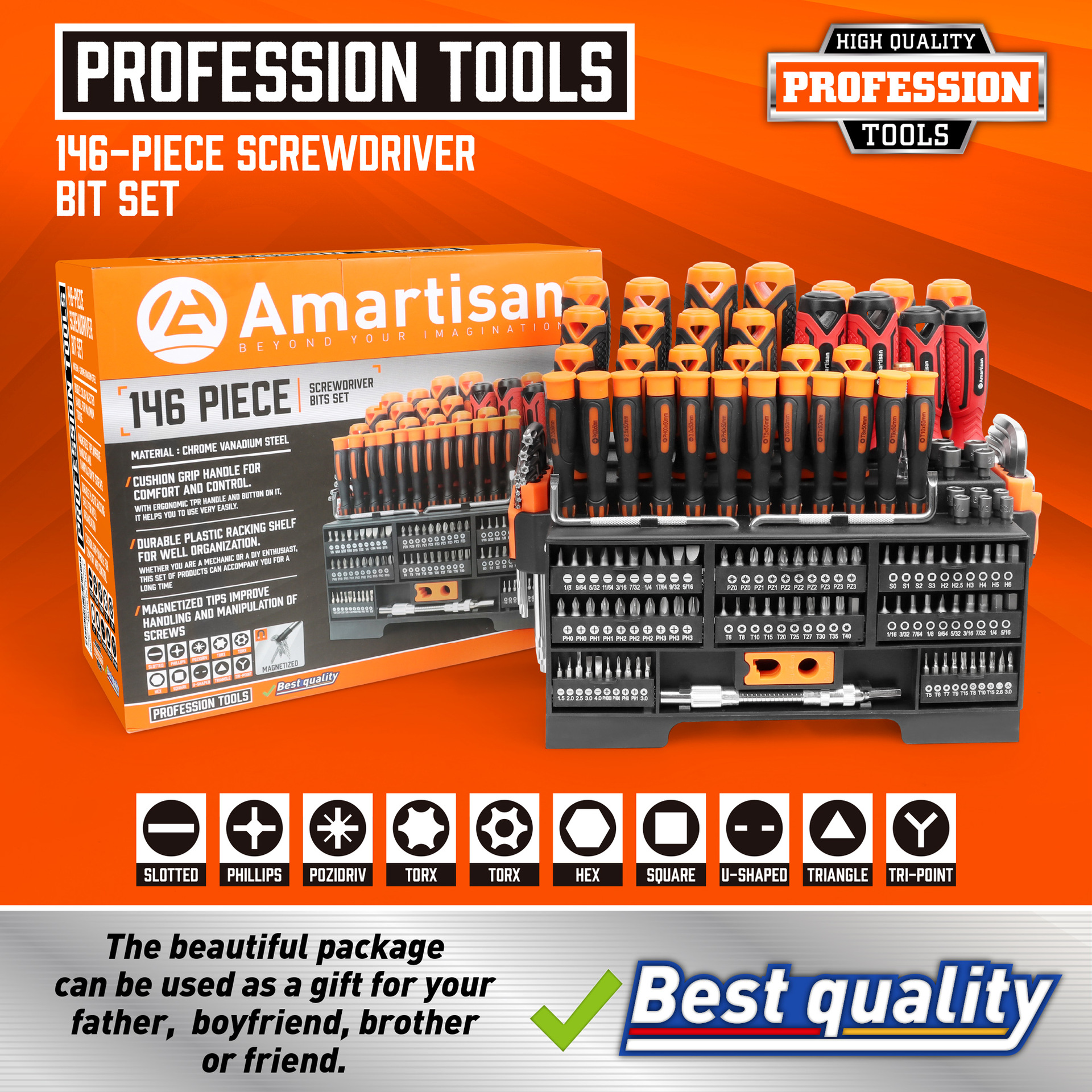 146 conjuntos de destornilladores magnéticos conjuntos de herramientas de marco de plástico una palabra hexagonal de ciruela cruzada una pieza de venta