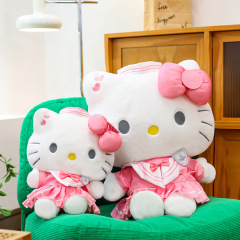 新品卡通水手服KT猫凯蒂猫毛绒玩具娃娃公仔背包挂饰女可爱批发兑