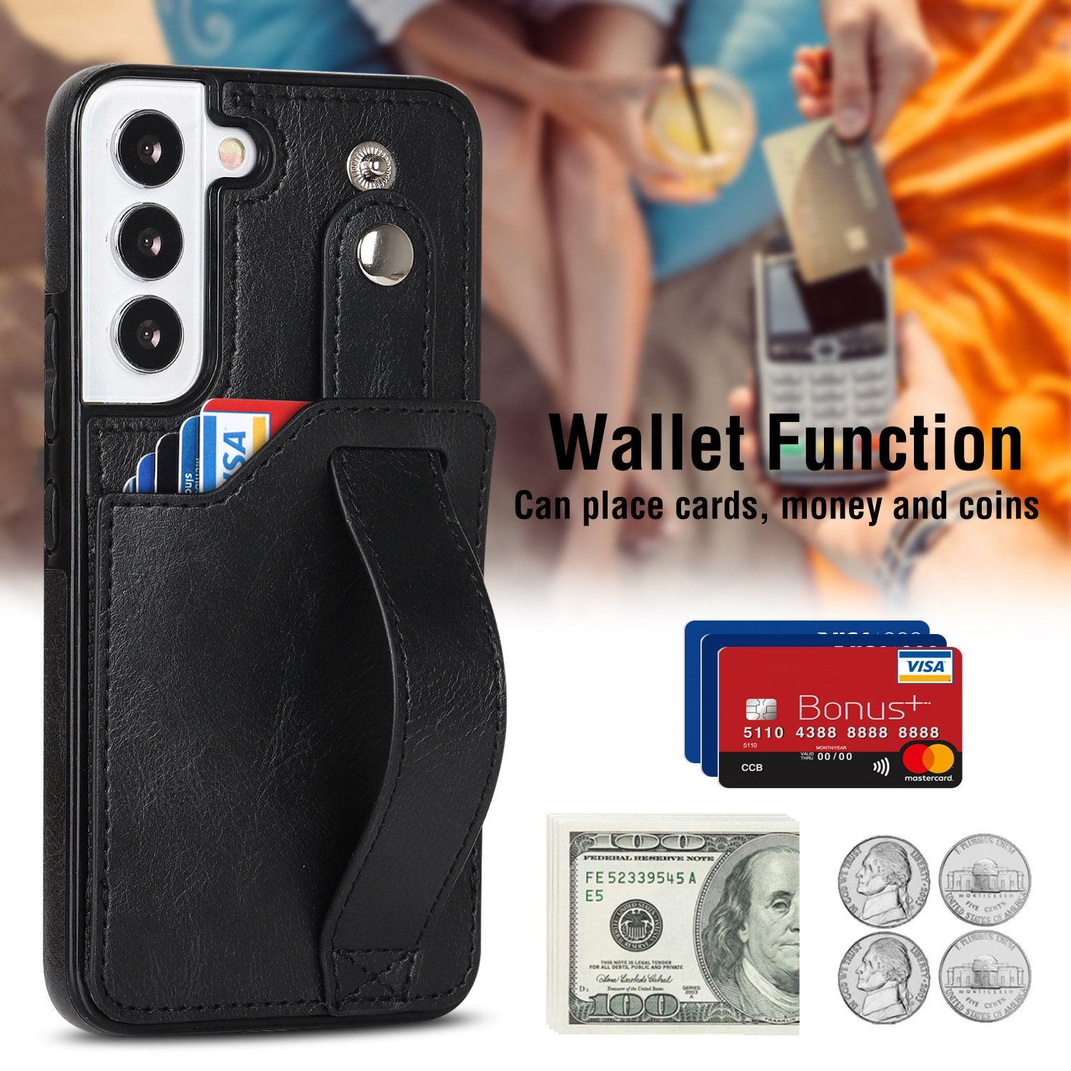 Handyhülle Für Samsung A53 Mit Armband Und Kartenfach Aus Leder_voghion.com