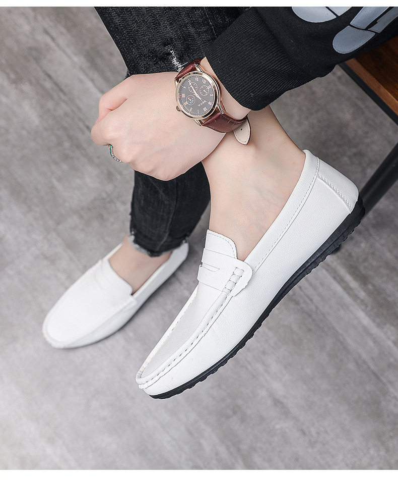 Men's casual leather shoes Soft soft soled shoes men's foot casual loafers_voghion.com