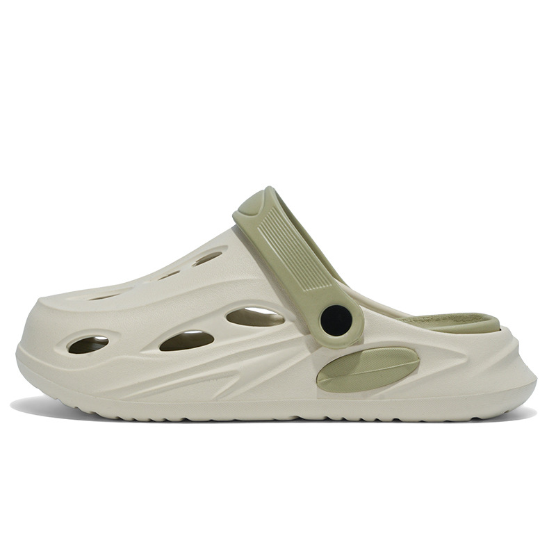 Nuevos zapatos con agujeros para hombres, zapatos de playa al aire libre Baotou de verano, plataforma, conducción junto al mar, deportes antideslizantes, zapatos de hombre de dos desgaste