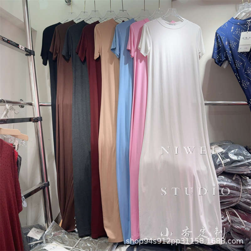 2025 Over-The-Knee Skirt for Women, Spring and Summer, Black, Korean Style, Fresh, Extra-Long, Plus-Size, Loose-Fitting, Over-The-Knee Long Slim-Fit Dress 2025 Over-The-Knee Skirt for Women, Spring and Summer, Black, Korean Style, Fresh, Extra-Long, Plus-Size, Loose-Fitting, Over-The-Knee Long Slim-Fit Dress