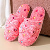 Winter cute keep warm slippers with bow, Japanese and Korean