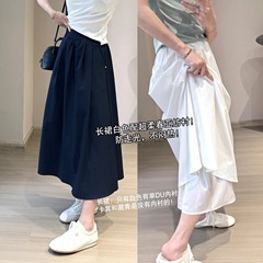 【しわ対策】夏の軽量超態綿ショートスカートa型傘スカート涼感日焼け止めロングスカート