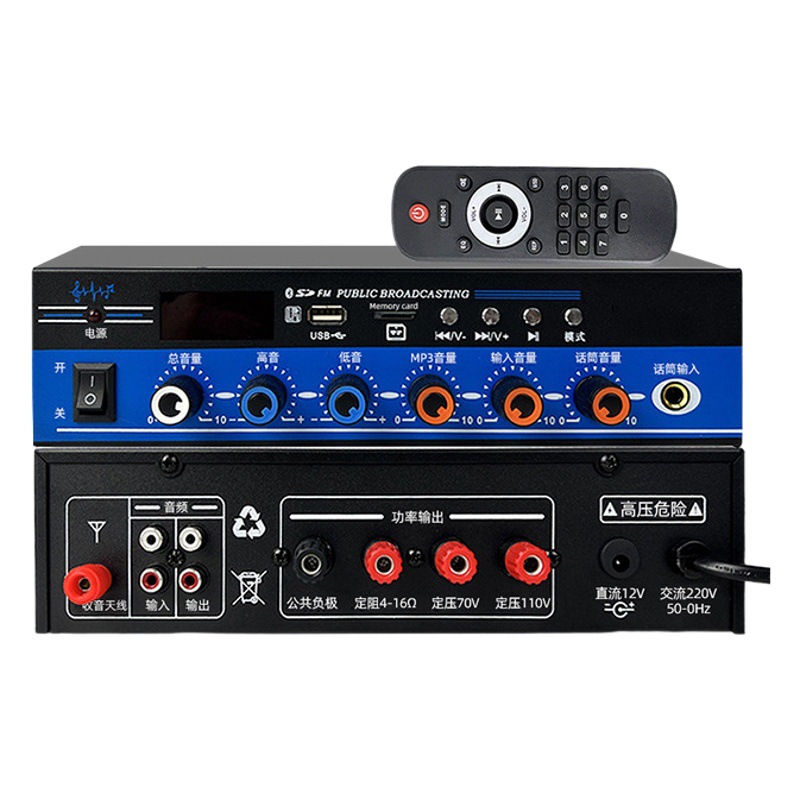 Amplificador de altavoz profesional de alta potencia transfronterizo para uso doméstico, amplificador Bluetooth, amplificador digital