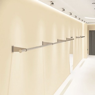 Clothing Store Wall Hanging Display Rack Stainless Steel Brushed Side Hanging Rack Women's Clothing Hanging Shelf Display Rack