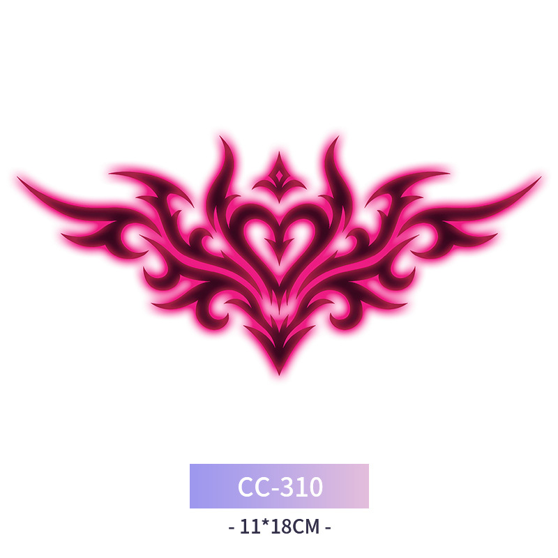 Transfronterizo en stock al por mayor de halloween colorido mariposa tatuaje pegatinas simulación sangrienta cicatriz pegatinas divertidas pegatinas impermeables