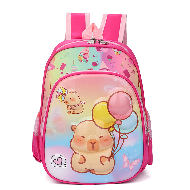 Transfronteriza mayorista de 12 pulgadas Kapibara caricatura mochila infantil encantadora mochila de jardín de infantes 3D shell