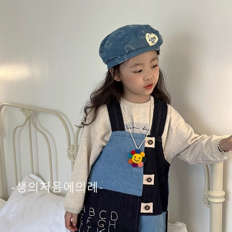 Chica Yuanqi flores de sol collar de fresas para niños exquisitos accesorios de colgar hechos a mano para niñas