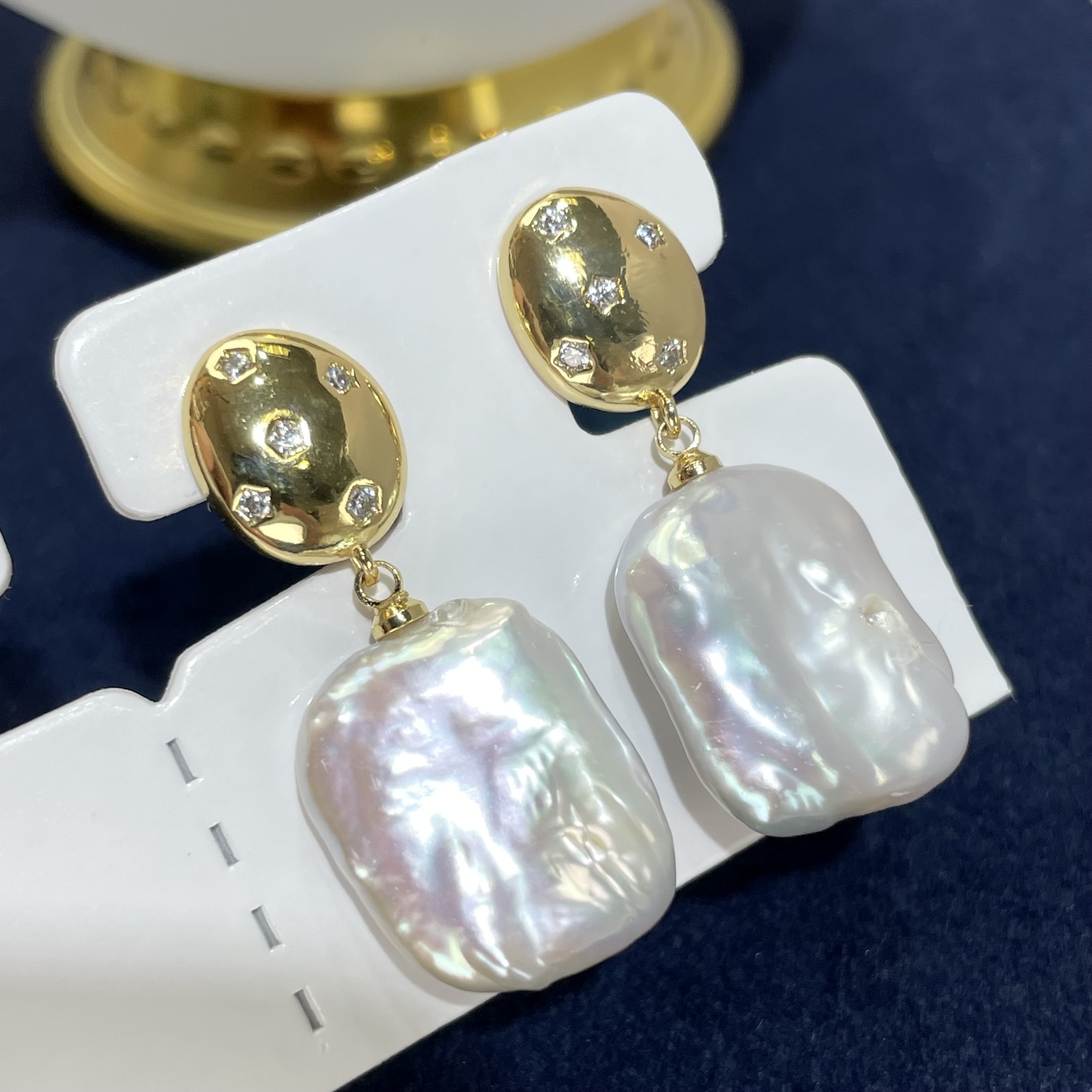 Drop Earrings Classification 1 Pair Freshwater Pearl Copper Color Block Drop Earrings