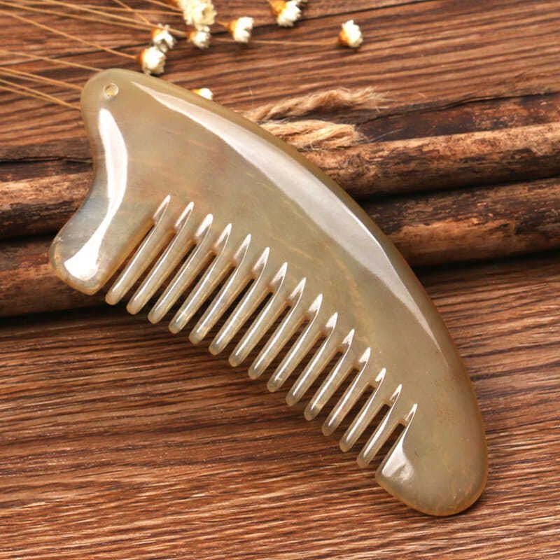 本物の天然ホーンコームマッサージヘアコーム帯電防止理髪家庭用イルカストレートヘアロングヘアポータブルコーム女性用|undefined