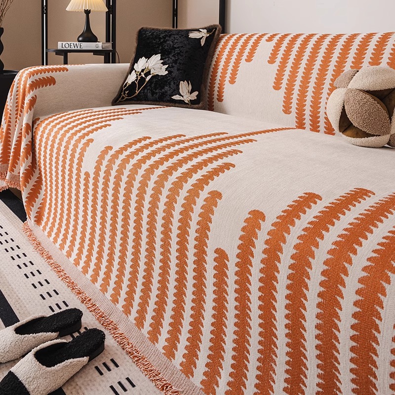 Toalla de tela de sofá universal Four Seasons 2025 nuevo cojín de funda universal de una pieza con todo incluido, cojín antideslizante de fila recta