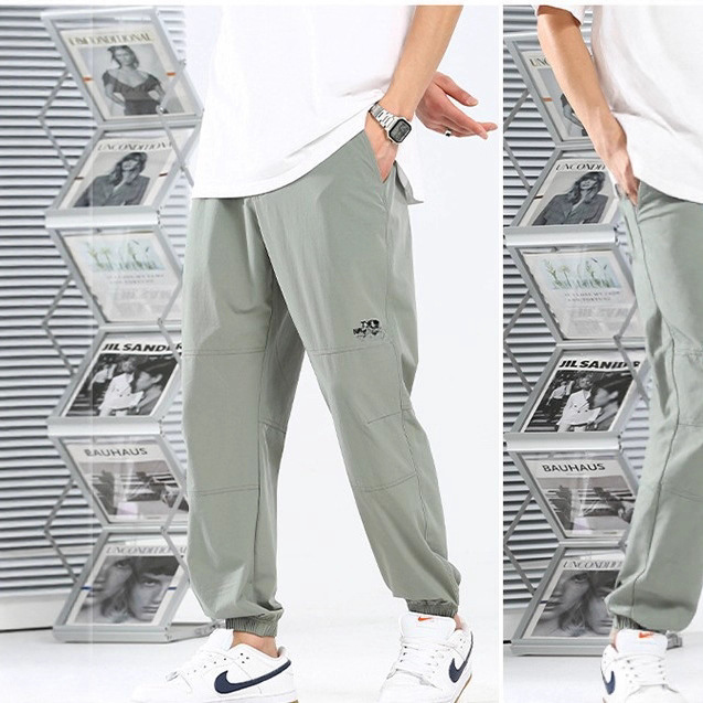 Summer Thin Outdoor Quick-Dry Sports Pants Tnf North Face Embroidered Logo Solid Color Casual Men's Sweatpants Cross-Border Running