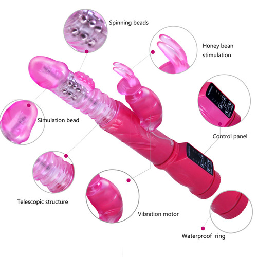 Vibrating erotic female sex toy vibrator Roman Emperor adult toy rotating beads retractable electric wand masturbator