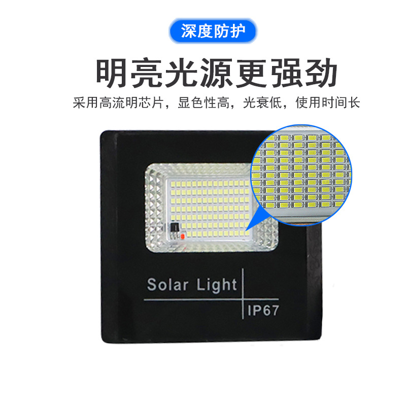 Lámpara solar transfronteriza hogar lámpara de jardín al aire libre de alta potencia impermeable lámpara de jardín solar luz de inundación solar