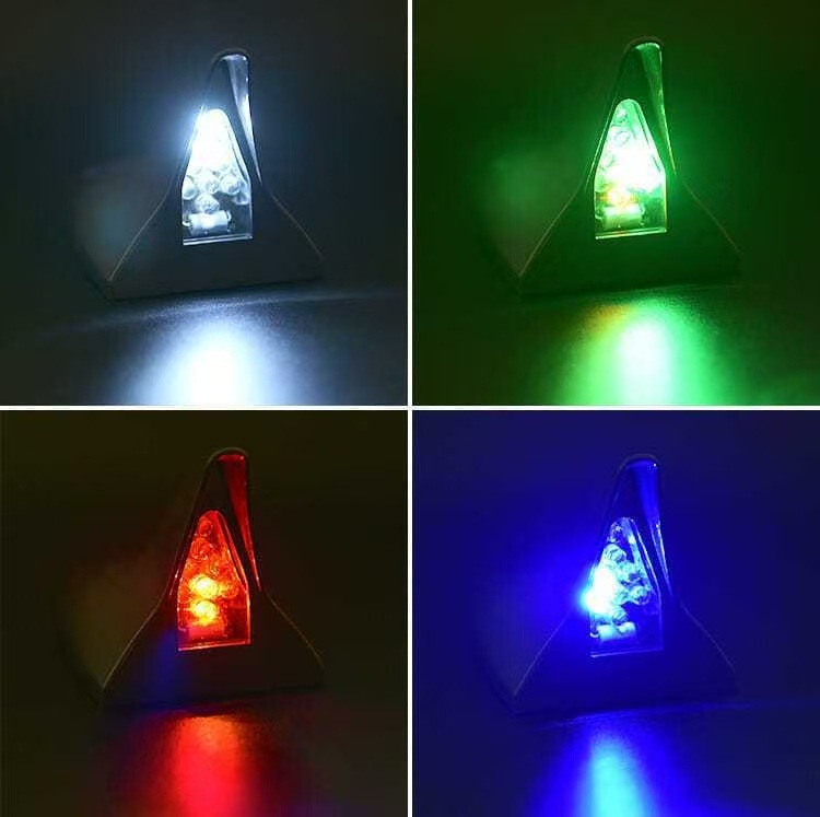 Car Shark Fin Decorative Light Car Antenna Modification Light Special Practical Led 8 Lights Car Roof Supplies Tail Fin