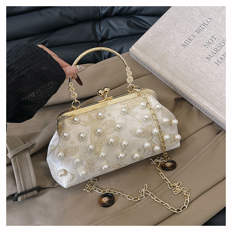 Elegante pochette da sera con perle borsa donna a tracolla_voghion.com