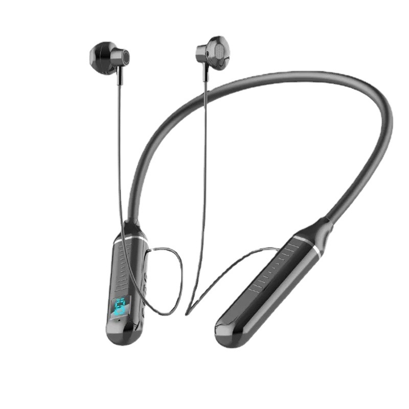 Popular inalámbrico Bluetooth headset Halter deportes binaural en la oreja cuello colgando ultra-larga resistencia auriculares Bluetooth al por mayor