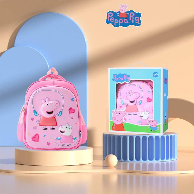 本物のペッパピッグ子供の誕生日プレゼント漫画バッグトレンディなバックパック幼稚園バッグバッグメーカー卸売|undefined