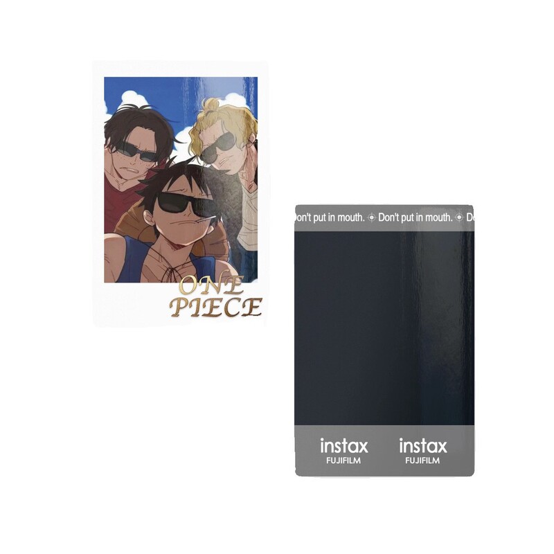 Gold-Stamped Fake Polaroid-Style Photo Prints, Custom DIY Self-Printing, Single or Double-Sided Printing, Laminated for Fan Support Gold-Stamped Fake Polaroid-Style Photo Prints, Custom DIY Self-Printing, Single or Double-Sided Printing, Laminated for Fan Support