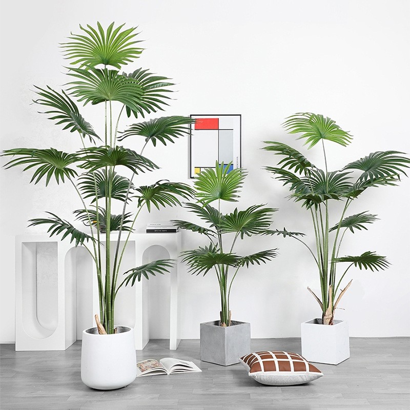 Gran planta de simulación nórdica, sala de estar de plátano para viajeros, plantas verdes falsas, plantas en macetas, ventanas para el hogar, decoración de paisajes, plantas verdes de simulación