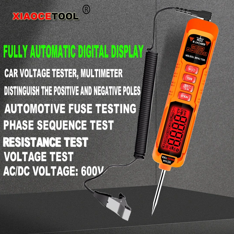 XC13 авторемонт цифровой дисплей тестер напряжения многофункциональный ремонт детектор проверка линии неисправности автомобильный предохранитель