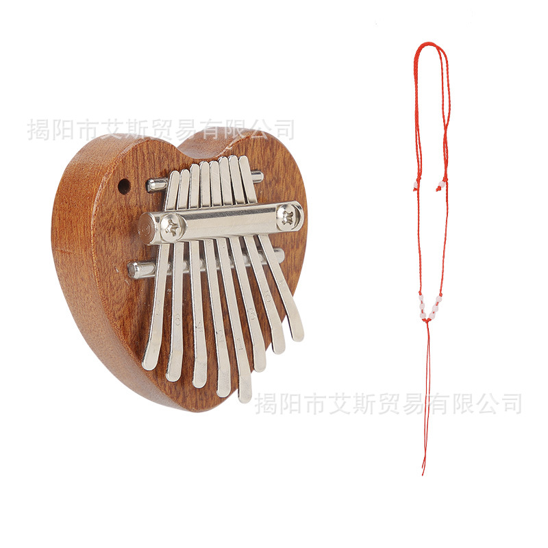 8 teclas mini Kalimba delicado dedo pulgar piano Marimba música accesorios colgante regalo