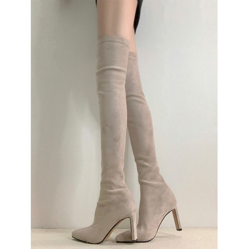 High-Heeled Long Boots for Women, 2026 New Style, Slim Boots, Chunky Heel Over-The-Knee Boots, Slimming for Petite Figures, High-Tube Stretch Boots High-Heeled Long Boots for Women, 2026 New Style, Slim Boots, Chunky Heel Over-The-Knee Boots, Slimming for Petite Figures, High-Tube Stretch Boots
