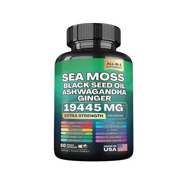 Extract 60 Capsules SEAMOSS Shilajit Seaweed Essence_voghion.com