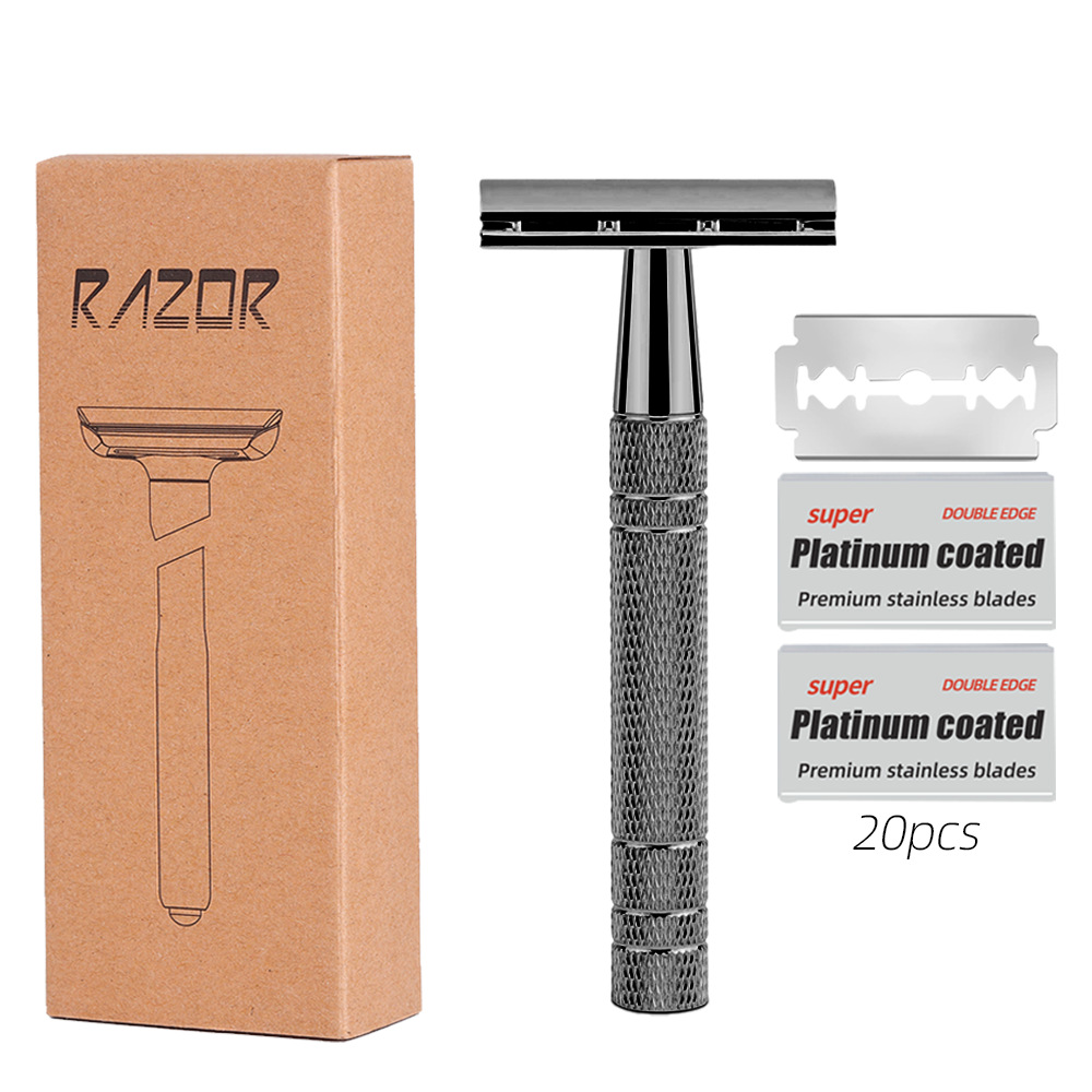 アマゾントップの髭剃り手動髭剃りレトロ髭剃りプラチナ両面刃髭剃り