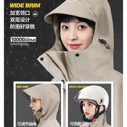Electric Bike & E-Bike Raincoat, Long-Style, Full-Body Design for Separate Rider and Bike—All-Weather Protection, Unisex, Adult-Size Rain Poncho Designed Specifically for Cycling