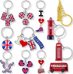 国境を越えて人気のあるイギリスの象徴的な建物の電話ボックスの大本鐘バス記念品のキーホルダーストラップ