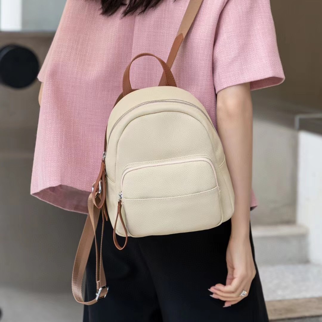 Leather backpack, universal shoulder bag, one-shoulder bag, cowhide