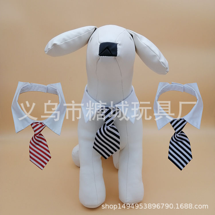 Pet Striped Tie Tie Collar Bufandas Perro Caballero Camiseta Collar Gato Falso Collar LED Iluminante