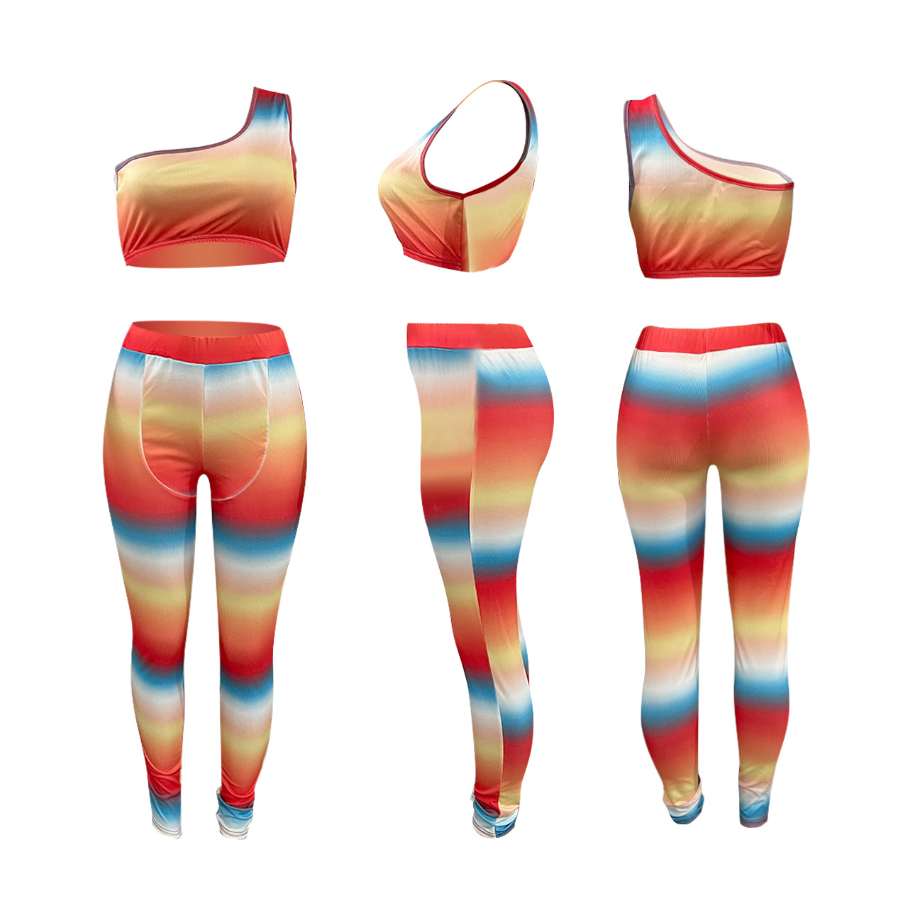 Gradient Printing Sports Casual Set NSNK64952